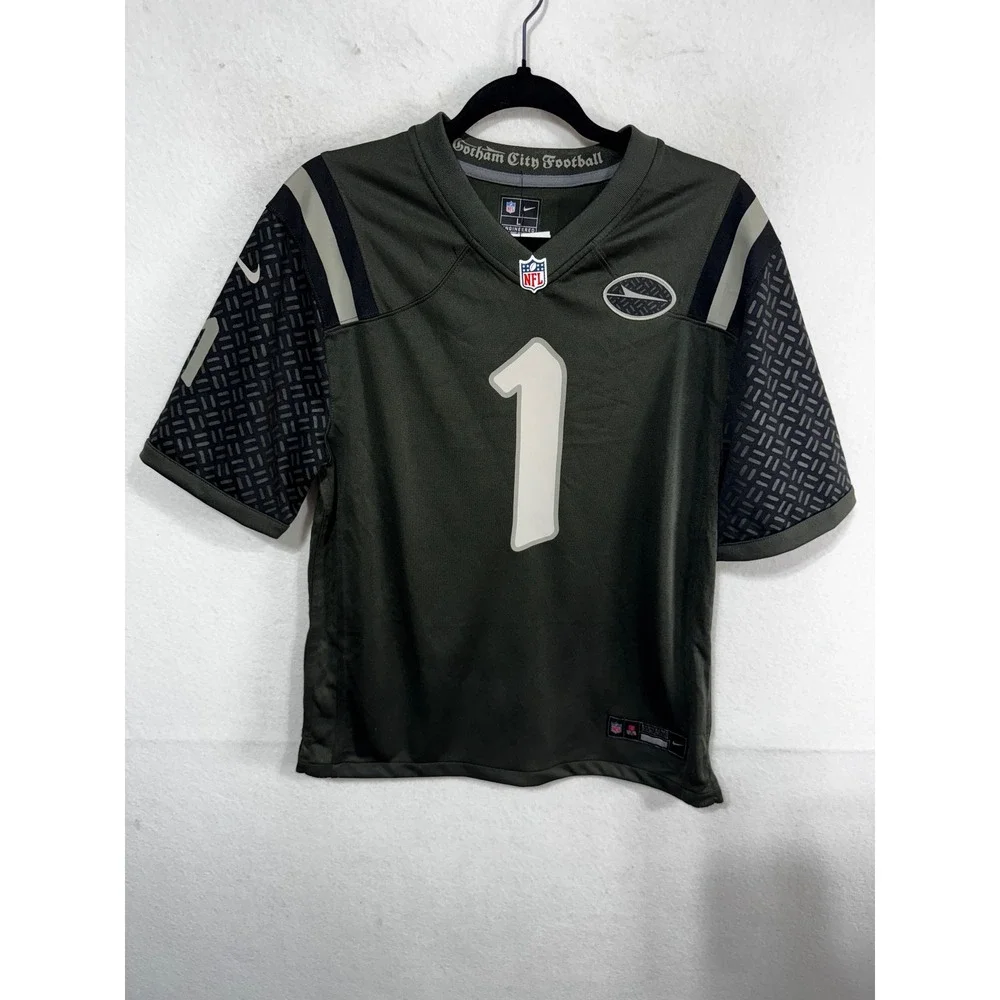 Nike Kids L 14/16 Green Football Jersey Sauce Gardner Gotham City Football